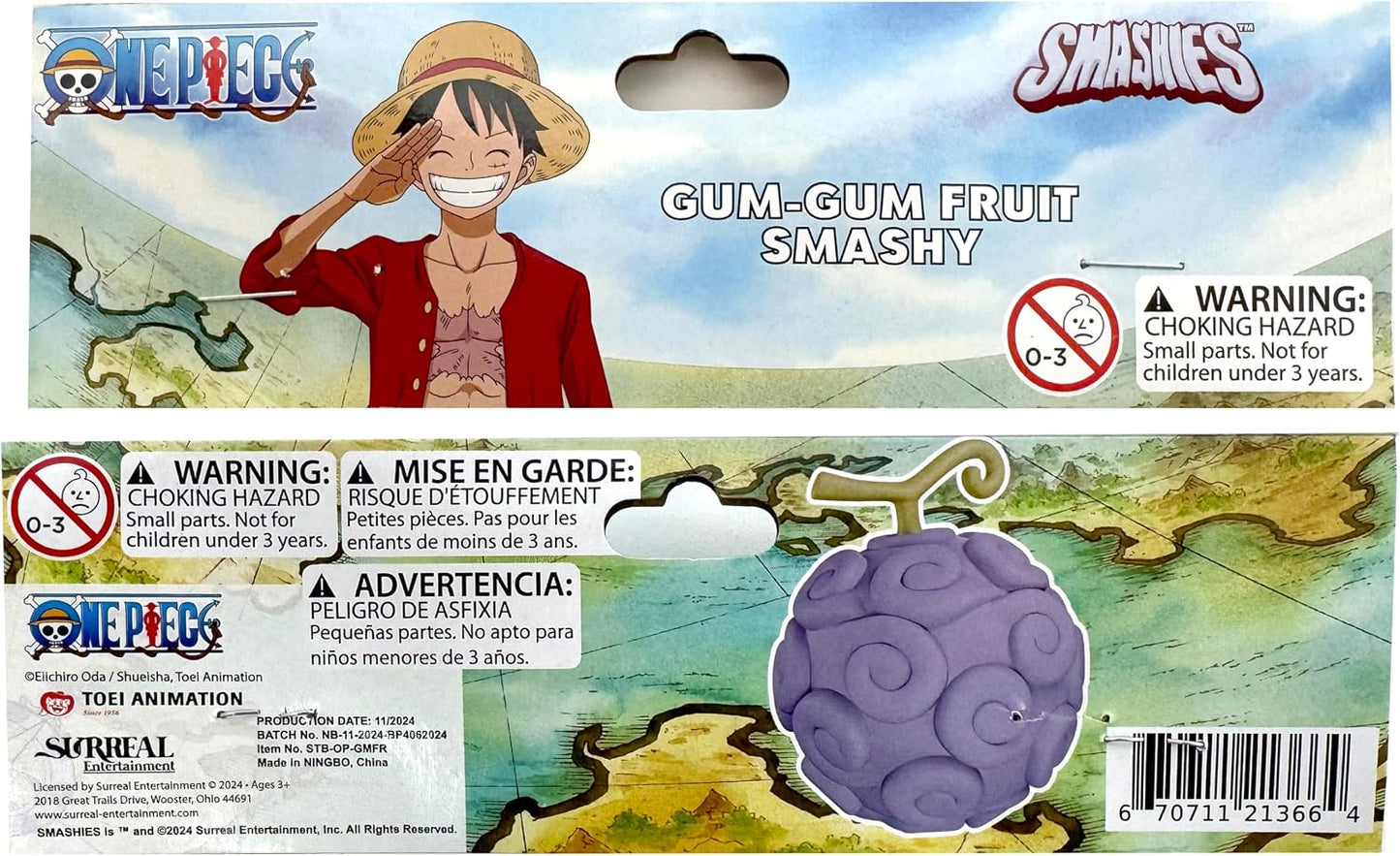 One Piece Gum-Gum Fruit Squishy Toy