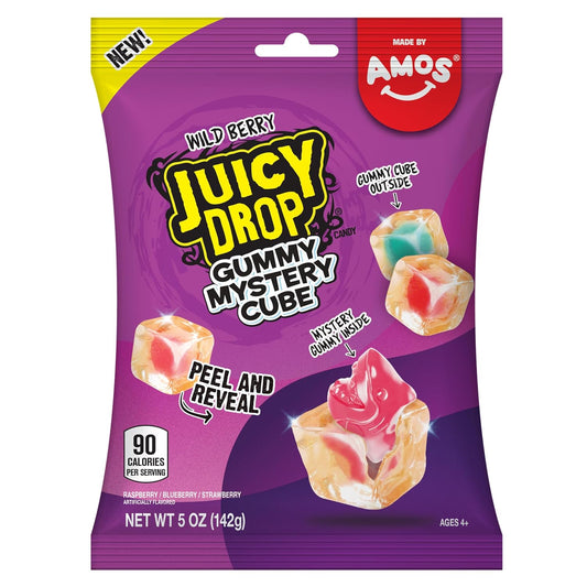 Juicy Drop Mystery Gummy Candy Cubes - Wild Berry