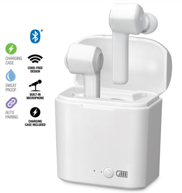 iLive Truly Wire-Free Earbuds in White