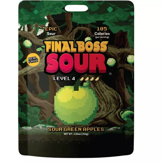 Final Boss Sour Level 4 Green Apple Sour Fruit Chews