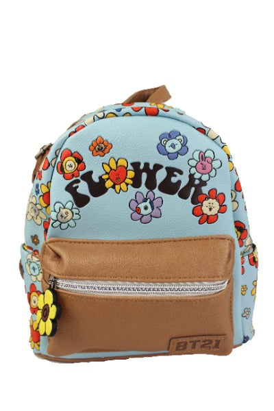 BT21 Blue Flower Mini Backpack