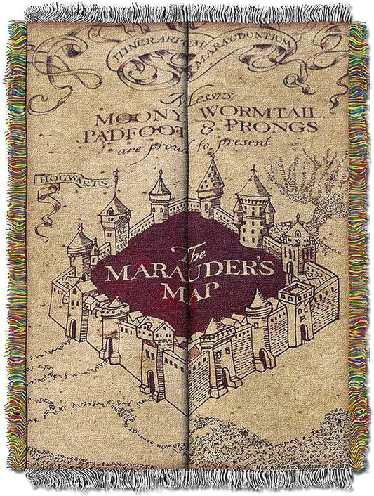 Marauders Map Woven Tapestry Throw Blanket