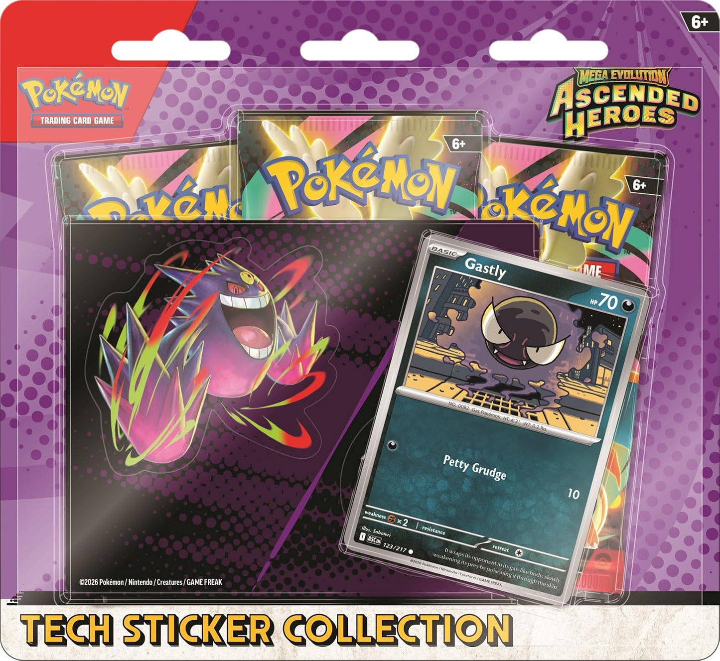 Pokemon Mega Evolution Ascended Heroes Tech Sticker Collection (style may vary)