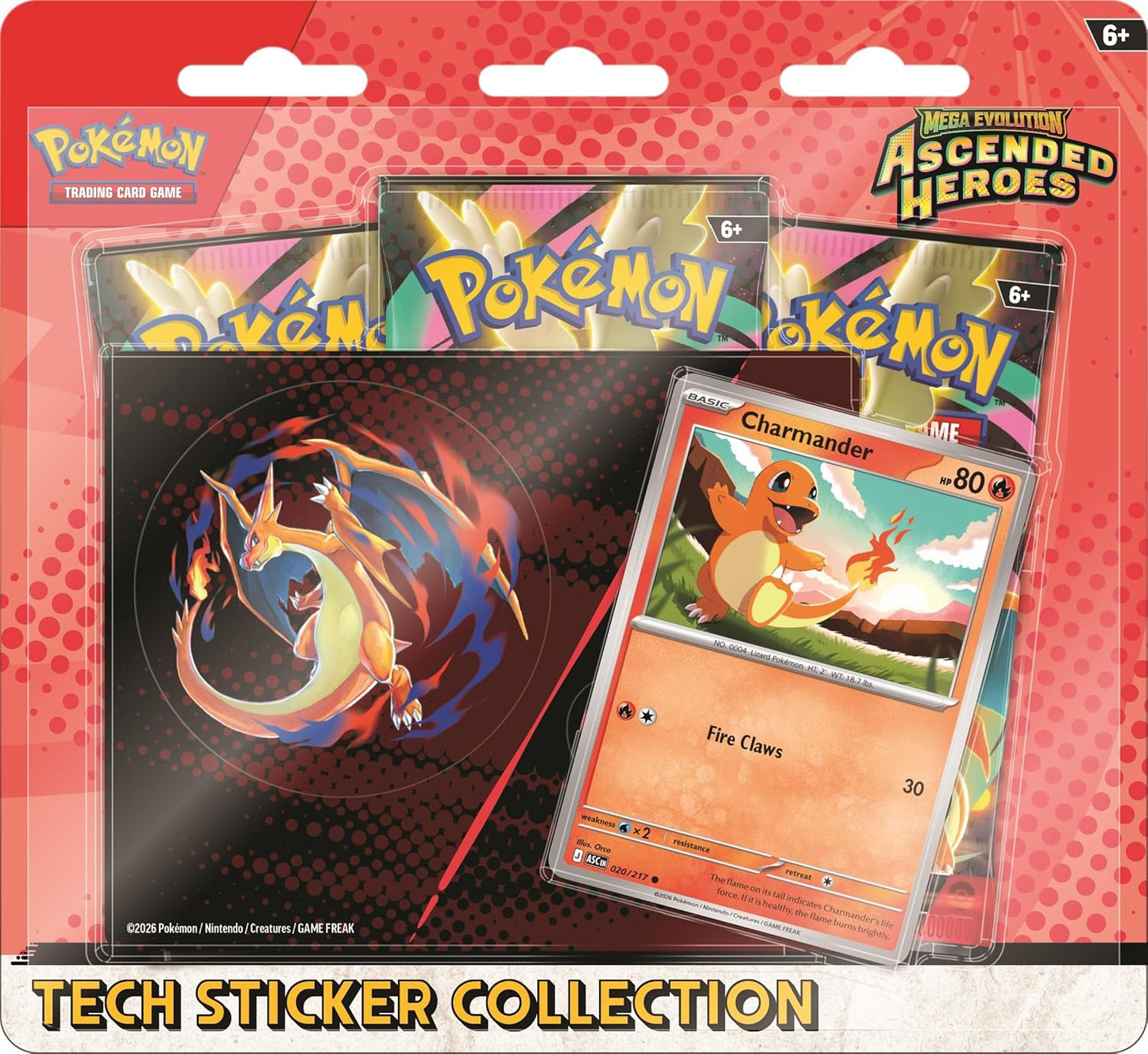 Pokemon Mega Evolution Ascended Heroes Tech Sticker Collection (style may vary)