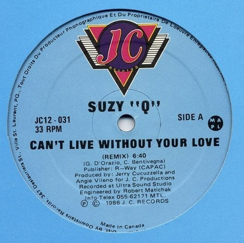 Suzy Q - Live Without Your Love