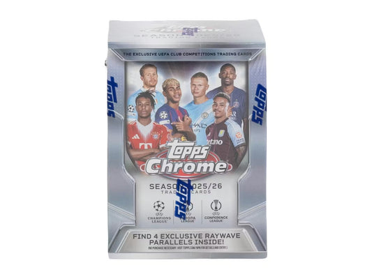 2025/26 Topps Chrome UEFA Club Competitions Soccer Blaster Box (contents may vary)