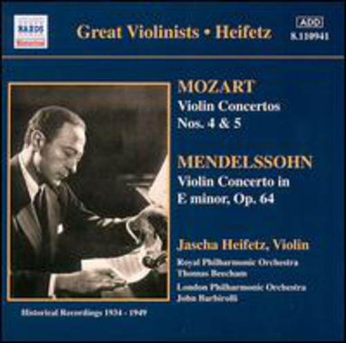 Mozart/ Mendelssohn/ Heifetz/ Barbirolli - Plays Mozart/Mendelssohn