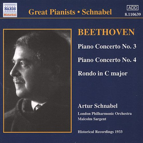 Beethoven/ Schnabel/ Sargent/ London Phil - Con Pno 3/4/Rondo C
