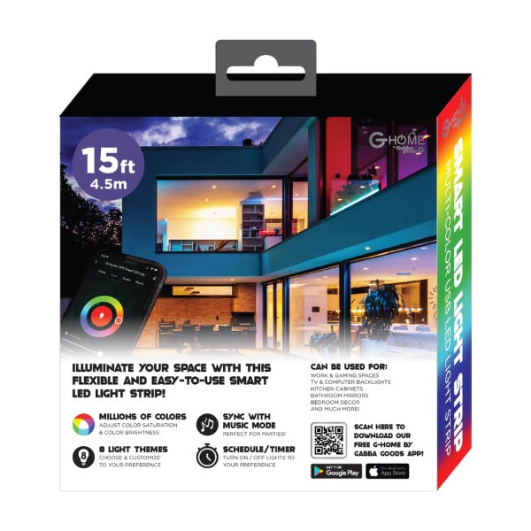 G-Home Smart (WIFI) App Controlled Color Changing LED Light Strips