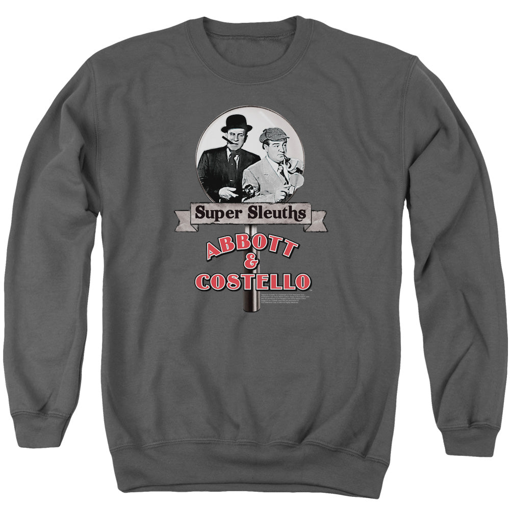 Abbott & Costello - Super Sleuths - Adult Crewneck Sweatshirt - Charcoal