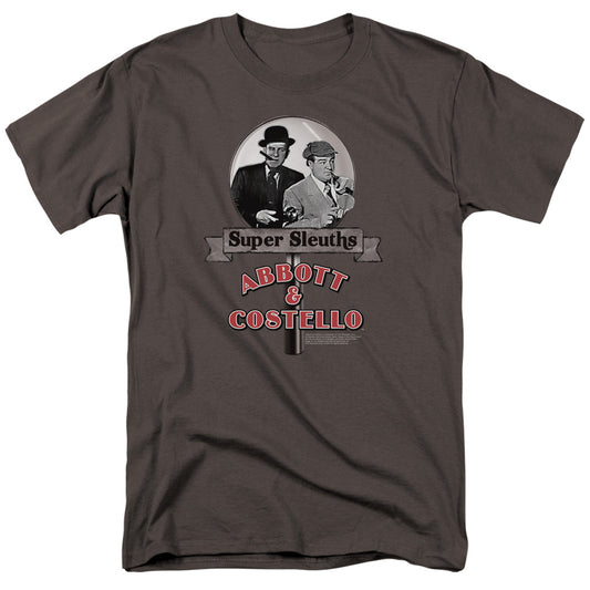 Abbott & Costello - Super Sleuths - Short Sleeve Adult 18/1 - Charcoal T-shirt