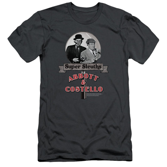 ABBOTT & COSTELLO SUPER SLEUTHS - S/S ADULT 30/1 - CHARCOAL T-Shirt
