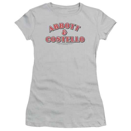 Abbott & Costello - Logo - Short Sleeve Junior Sheer - Silver T-shirt