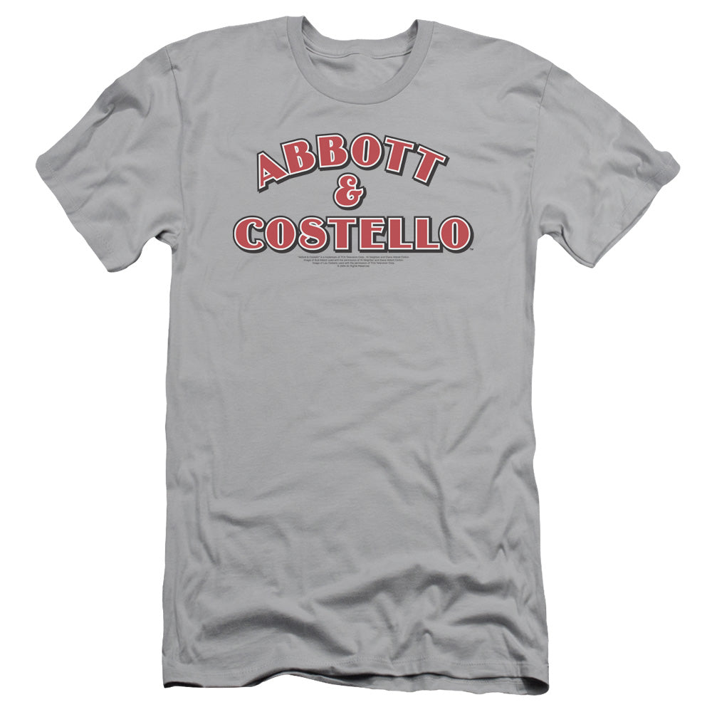 Abbott & Costello - Logo - Short Sleeve Adult 30/1 - Silver T-shirt