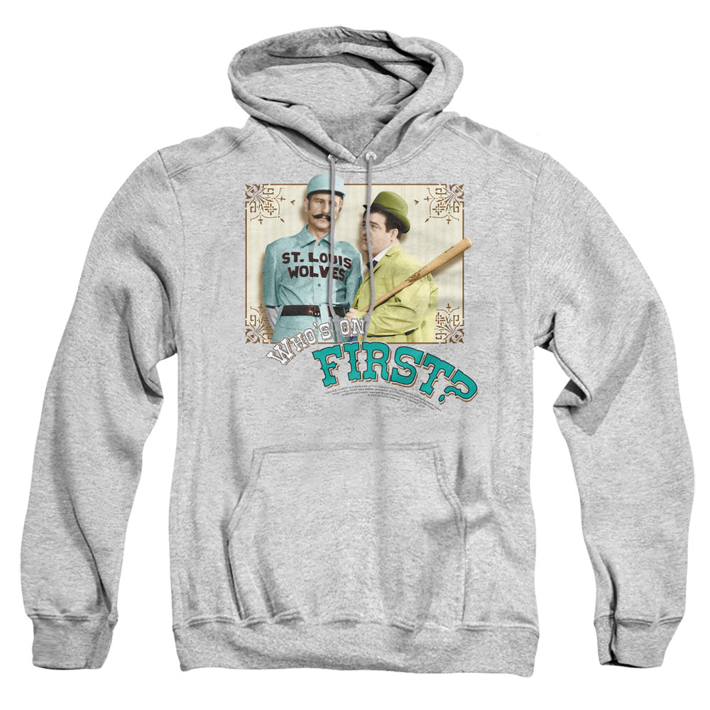 Abbott & Costello - Whos On First - Adult Pull-over Hoodie - Athletic Heather