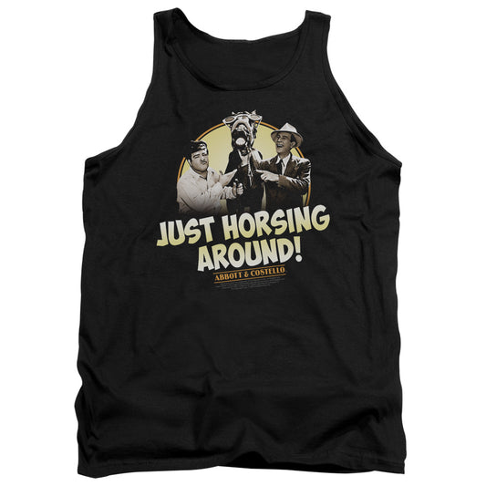 Abbott & Costello - Horsing Around - Adult Tank - Black