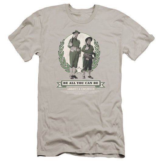 Abbott & Costello - Be All You Can Be-premuim Canvas Adult Slim Fit 30/1 - Silver