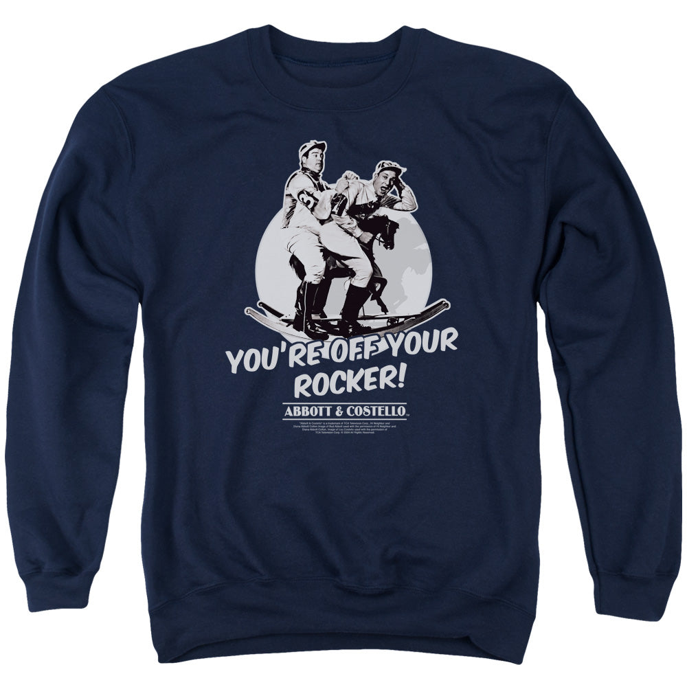 Abbott & Costello - Off Your Rocker - Adult Crewneck Sweatshirt - Navy