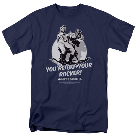 Abbott & Costello - Off Your Rocker - Short Sleeve Adult 18/1 - Navy T-shirt