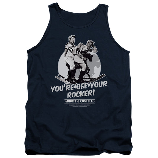 Abbott & Costello -  Off Your Rocker - Adult Tank - Navy