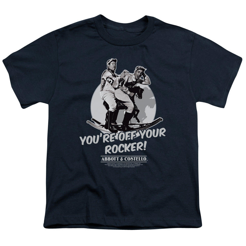 Abbott & Costello - Off Your Rocker - Short Sleeve Youth 18/1 - Navy T-shirt