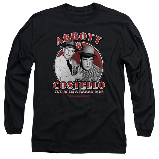 Abbott & Costello - Bad Boy - Long Sleeve Adult 18/1 - Black T-shirt