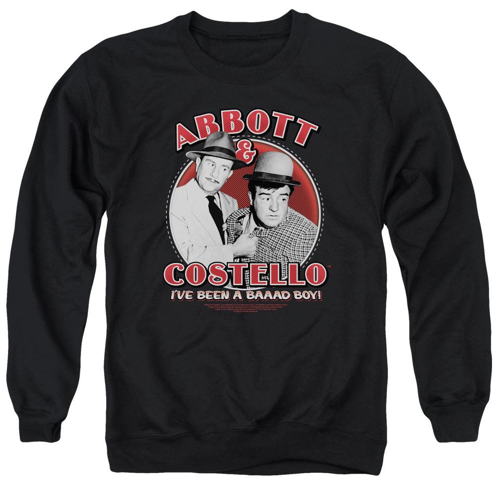 Abbott & Costello - Bad Boy - Adult Crewneck Sweatshirt - Black
