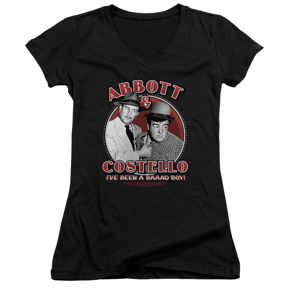 Abbott & Costello - Bad Boy - Junior V-neck - Black
