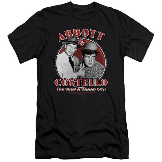 Abbott & Costello - Bad Boy - Short Sleeve Adult 30/1 - Black T-shirt