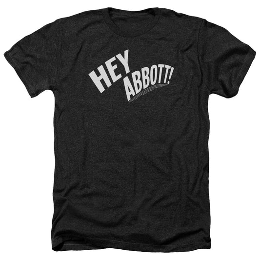 Abbott & Costello - Hey Abbott - Adult Heather-black