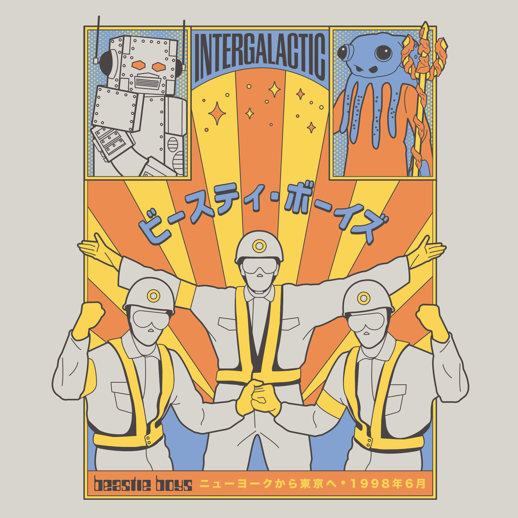 Beastie Boys T-Shirts - Beastie Boys: Intergalactic Defense Crew – FYE