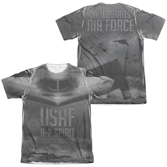Air Force - Stealth (Front/back Print) - Adult Poly/cotton Short Sleeve Tee - White T-shirt