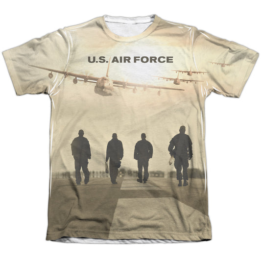 Air Force - Long Walk - Adult Poly/cotton Short Sleeve Tee - White T-shirt