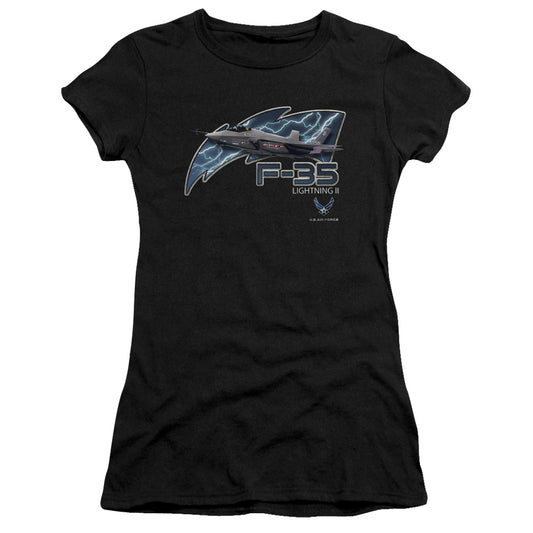 Air Force - F35 - Short Sleeve Junior Sheer - Black T-shirt