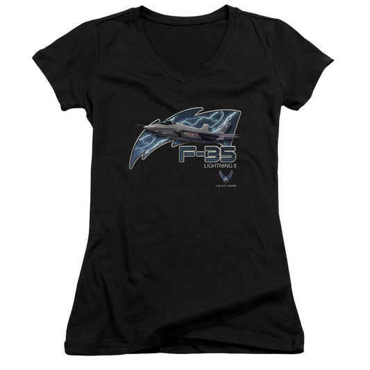 Air Force - F35-junior V-neck - Black