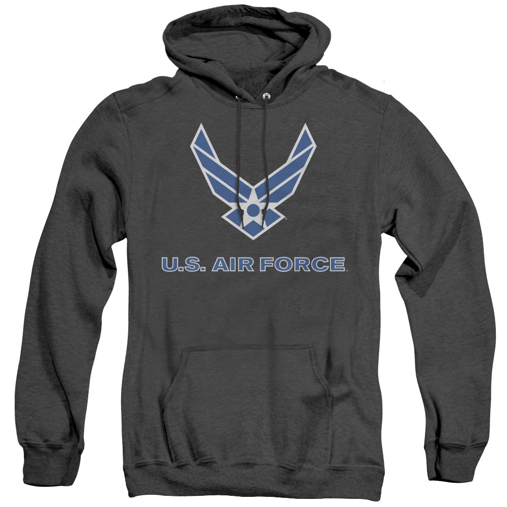 Air Force - Logo - Adult Heather Hoodie - Black