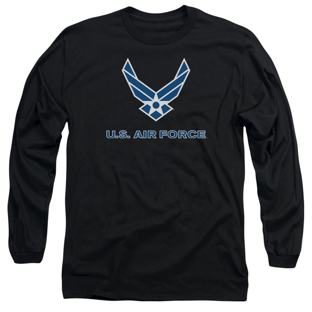 Air Force - Logo - Long Sleeve Adult 18/1 - Black T-shirt