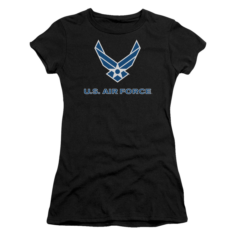 Air Force - Logo - Short Sleeve Junior Sheer - Black T-shirt