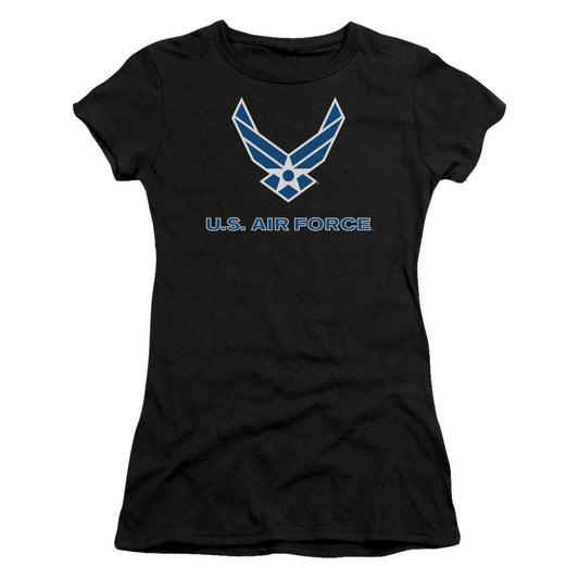 Air Force - Logo - Short Sleeve Junior Sheer - Black T-shirt
