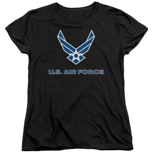 Air Force - Logo - Short Sleeve Womens Tee - Black T-shirt