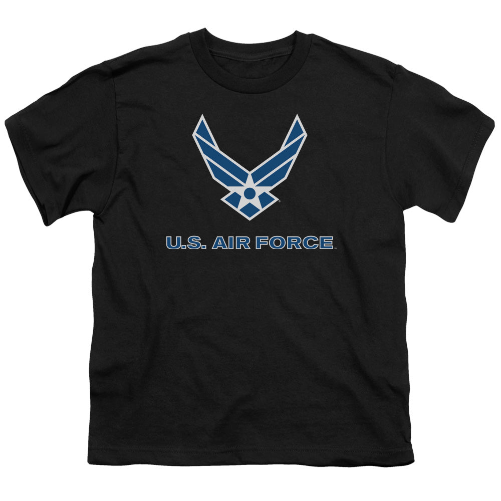 Air Force - Logo - Short Sleeve Youth 18/1 - Black T-shirt