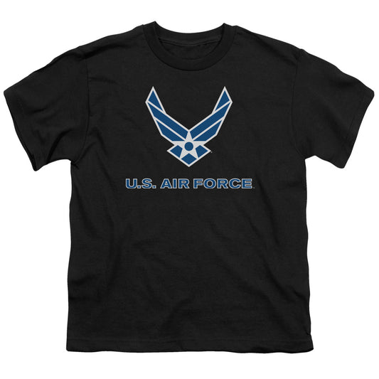 Air Force - Logo - Short Sleeve Youth 18/1 - Black T-shirt