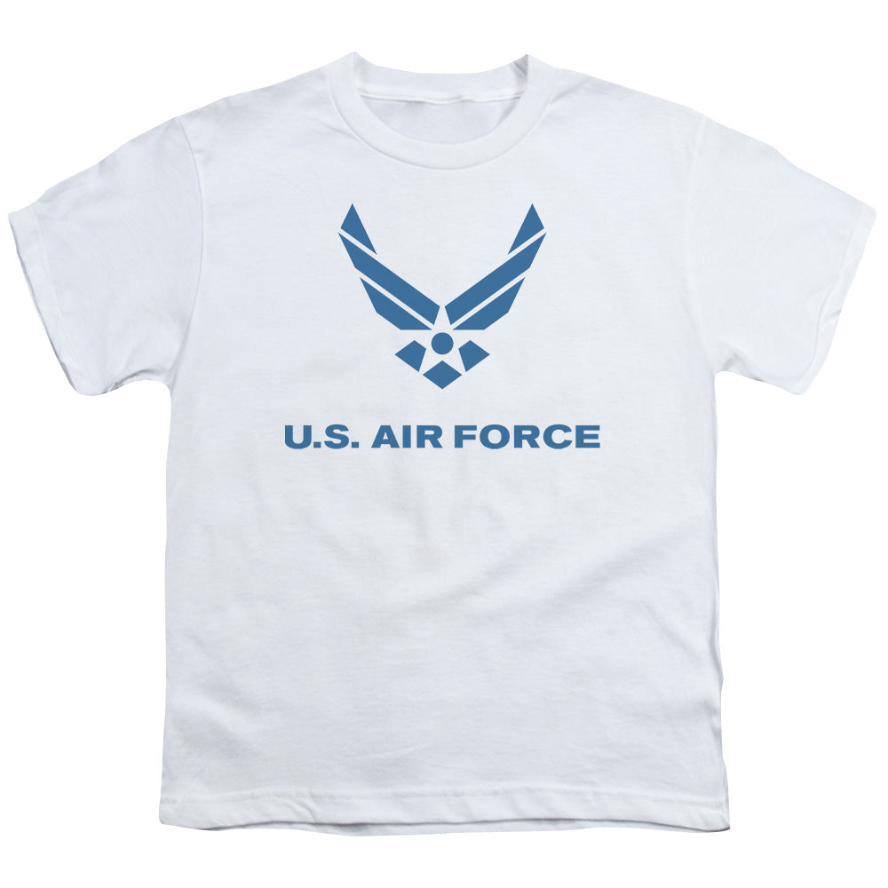 Air Force - Distressed Logo - Short Sleeve Youth 18/1 - White T-shirt