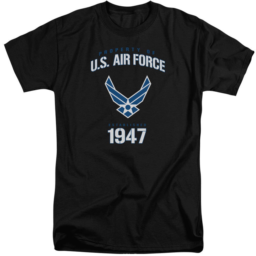 Air Force - Property Of - Short Sleeve Adult Tall - Black T-shirt