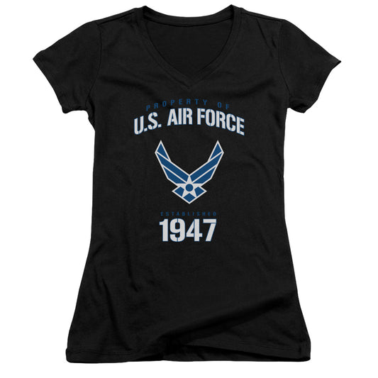 Air Force - Property Of-junior V-neck - Black