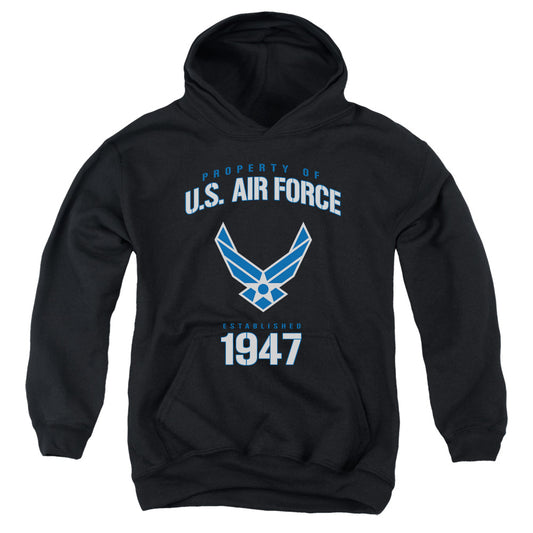 Air Force - Property Of - Youth Pull-over Hoodie - Black