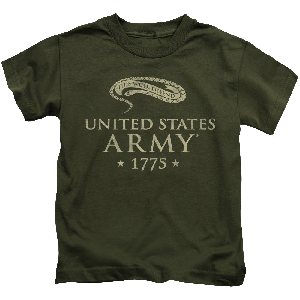 Army - Well Defend - Short Sleeve Juvenile 18/1 - Military Green T-shirt