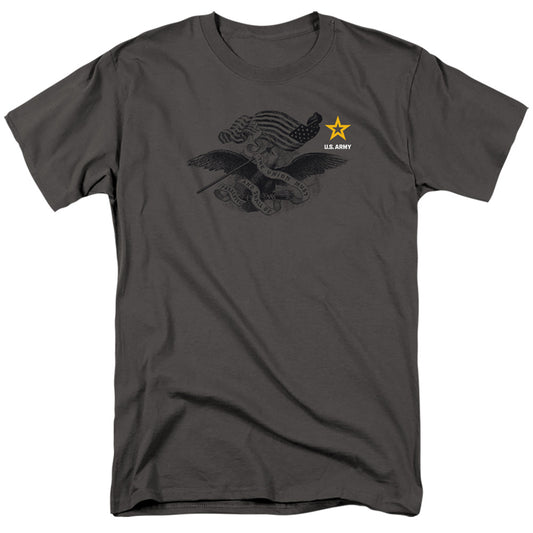 Army - Left Chest - Short Sleeve Adult 18/1 - Charcoal T-shirt