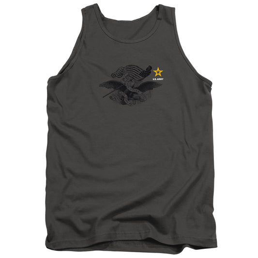 Army - Left Chest - Adult Tank - Charcoal