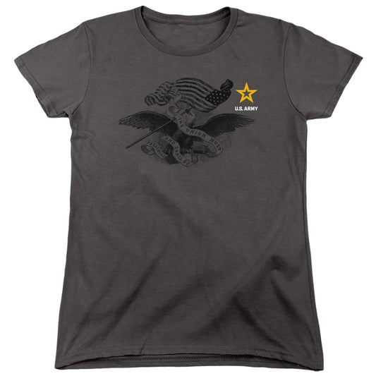 Army - Left Chest - Short Sleeve Womens Tee - Charcoal T-shirt